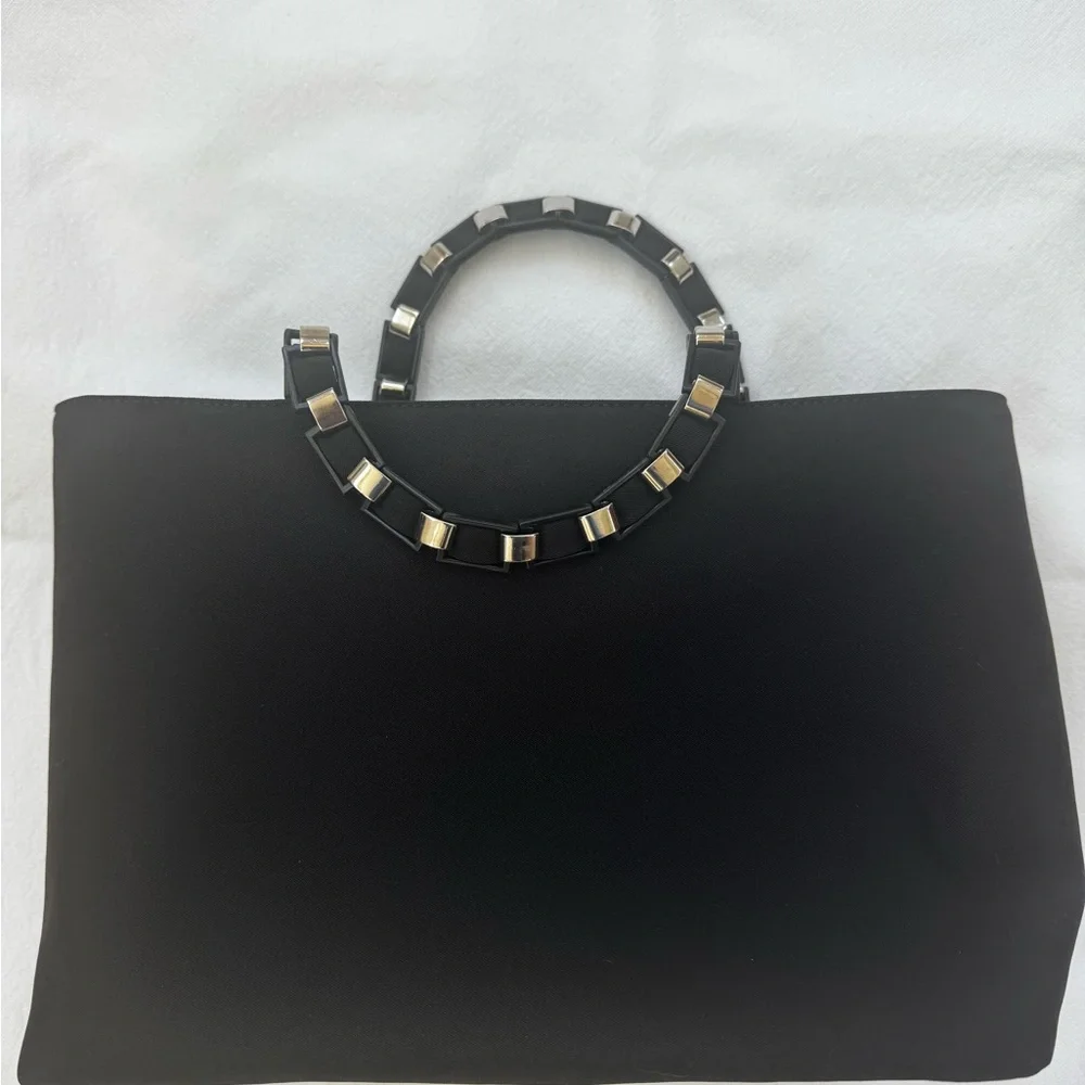 Salvatore Ferragamo Black Tote with Silver Accents - Picture 4 of 8